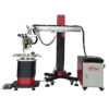 Mold repair laser welding system red, black and white with silver boom